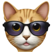 Cat with sunglasses sticker