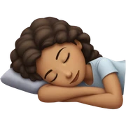 Brunette girl sleeping sticker
