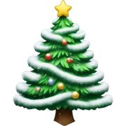 Christmas tree with snow sticker