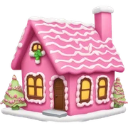 pink gingerbread house  sticker