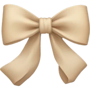 Beige bow sticker