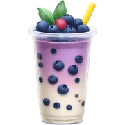 Boba tea with blueberries sticker