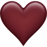 maroon heart sticker