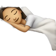 Brunette girl sleeping sticker