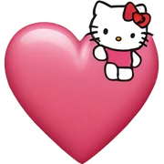 hello kitty heart sticker