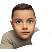 boy with brown eyes sticker