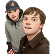 boys wearing hats outdoors sticker