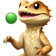 Bearded dragon playing game sticker