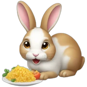 Bunny eating sticker