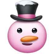 pink snowman sticker