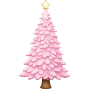 light pink christmas tree sticker
