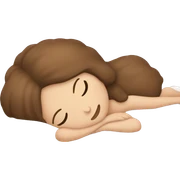 white girl with brown hair sleeping in bed  sticker