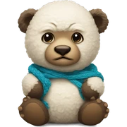 Oso bebe con lana de bola  sticker