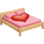 A heart in bed sticker