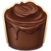 Chocolate pudding powder sticker