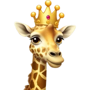 giraffe with crown sticker