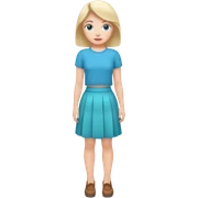 Woman with cyan skirt sticker