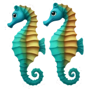Two seahorses sticker