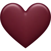 burgundy heart  sticker