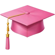 Pink graduation cap sticker