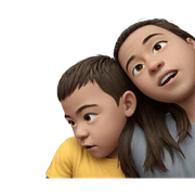 realistic boy with brown hair sticker