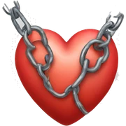 Heart with a chain on sticker