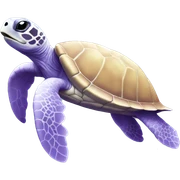 Lavender sea turtle sticker