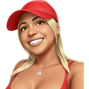 smiling girl in baseball cap sticker