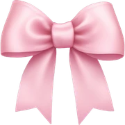 light pink ribbon bow sticker
