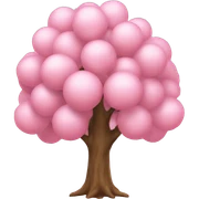 Tree with light pink ornaments  sticker
