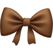 Brown bow sticker