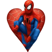 Spiderman heart sticker
