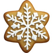 Christmas cookie snowflake shape  sticker
