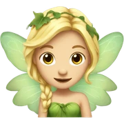 Female fairy, wings, blonde hair, vines  sticker