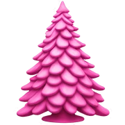 Pink Christmas tree sticker