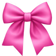 Pink bow sticker