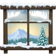Winter window  sticker