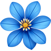 flor azul sticker