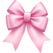 light pink ribbon bow sticker