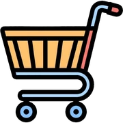 shopping cart icon sticker
