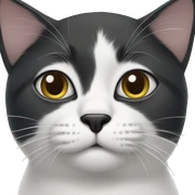 black and white cat sticker