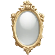white mirror roccoco  sticker