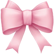 light pink ribbon bow sticker