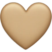 beige heart sticker