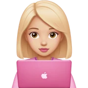 Girl with pink laptop  sticker