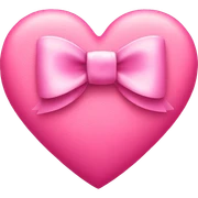 Pink heart with bow sticker