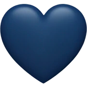 Navy blue heart sticker