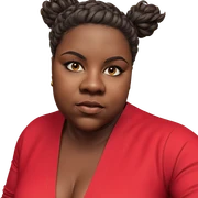 realistic portrait of dark-skinned woman sticker
