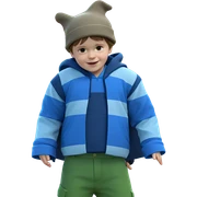 boy with hat by car sticker