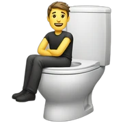 Man on a wc sticker
